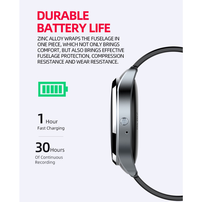 Đồng Hồ Thông Minh Ghi Âm Giọng Nói 3D Màn Hình HD Chống Tiếng Ồn