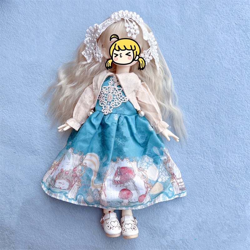 Mới Đầm Xòe Phong Cách lolita Xinh Xắn Cho Búp Bê 1 / 6 28cm
