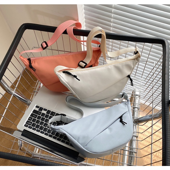 Túi Xách Đeo Vai Nylon Cỡ Lớn Phong Cách Hàn Quốc Đơn Giản Cho Nam Nữ