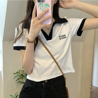UOUO Áo thun nữ mùa hè cộng với kích thước quần áo phụ nữ ngắn tay mới cổ áo polo phần trên cùng của phụ nữ TX033010