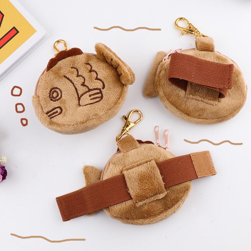 Ebinlands Túi Đựng Tiền Xu Dây Cáp Tai Nghe Búp Bê Cá Nhồi Bông Mini Cầm Tay Cho Nữ