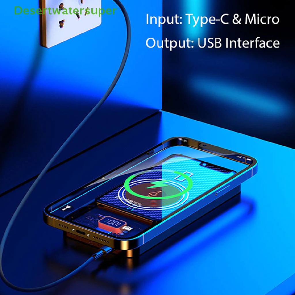 Bộ Sạc Nhanh Không Dây DSVN 20000mAh PD 22.5W Trong Suốt Từ Tính