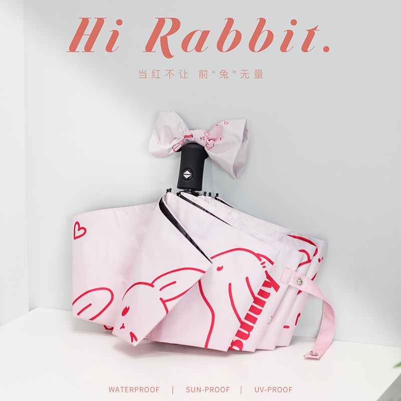 Dù Gấp Tự Động Bằng Vinyl Chống Mưa Nắng Màu Gradient Dành Cho Nữ