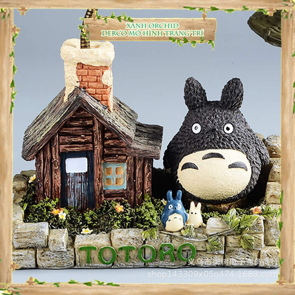 Mô Hình Tiểu Cảnh "Ngôi Nhà Mèo Totoro Mini" Đèn Ngủ Trang Trí Phòng Ngủ Nhựa Thủ Công Mỹ Nghệ, Quà Tặng Sinh Nhật