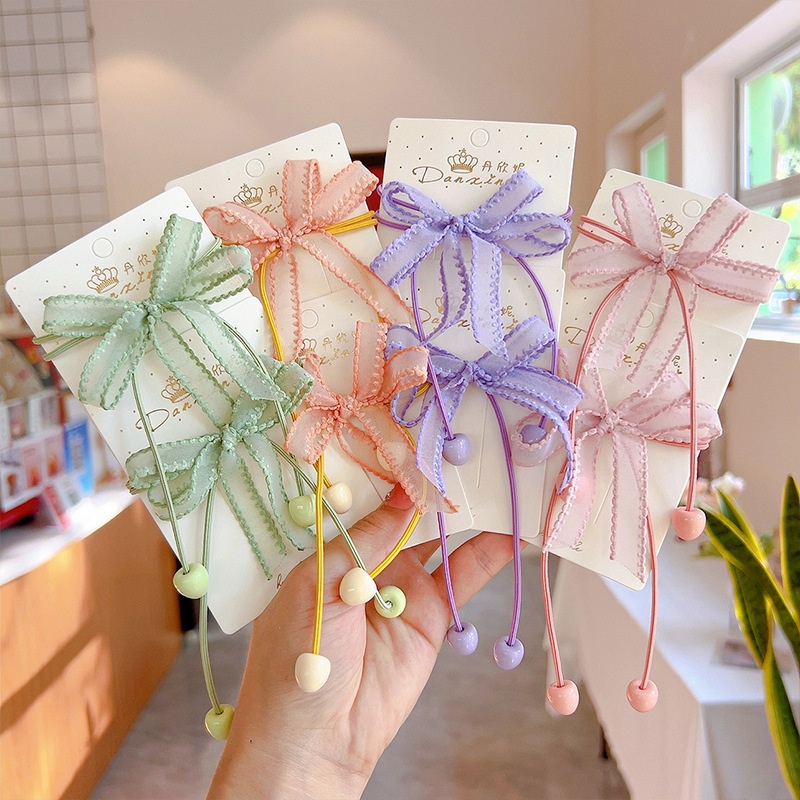 Dây Buộc Tóc Hình Nơ Kiểu Hán Phục Công Chúa Nhỏ Dễ Thương Cho Bé Gái
