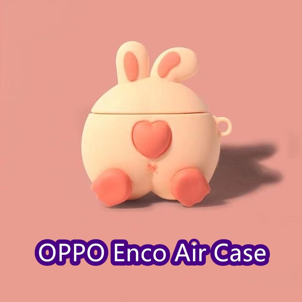 Hàng Có Sẵn! Vỏ Bảo Vệ Hộp Sạc Tai Nghe OPPO Enco Air Màu Trơn Họa Tiết Hoạt Hình Dễ Thương