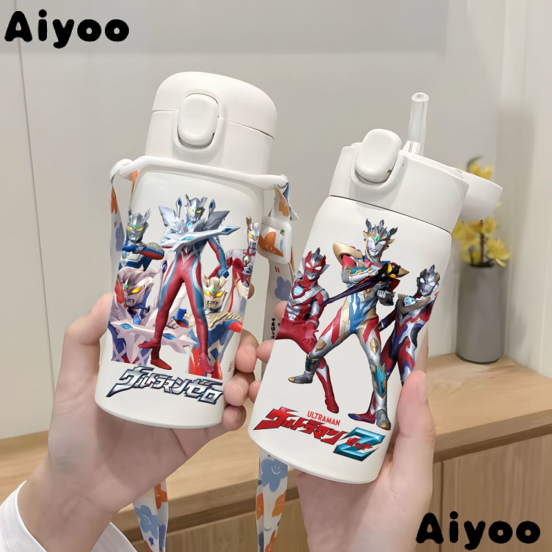Bình Đựng Nước Siro 2023 Dung Tích Lớn 304 In Họa Tiết Hoạt Hình Ultraman Chống Sốc / Chống Rò Rỉ Tiện Dụng Cho Học Sinh Mẫu Giáo