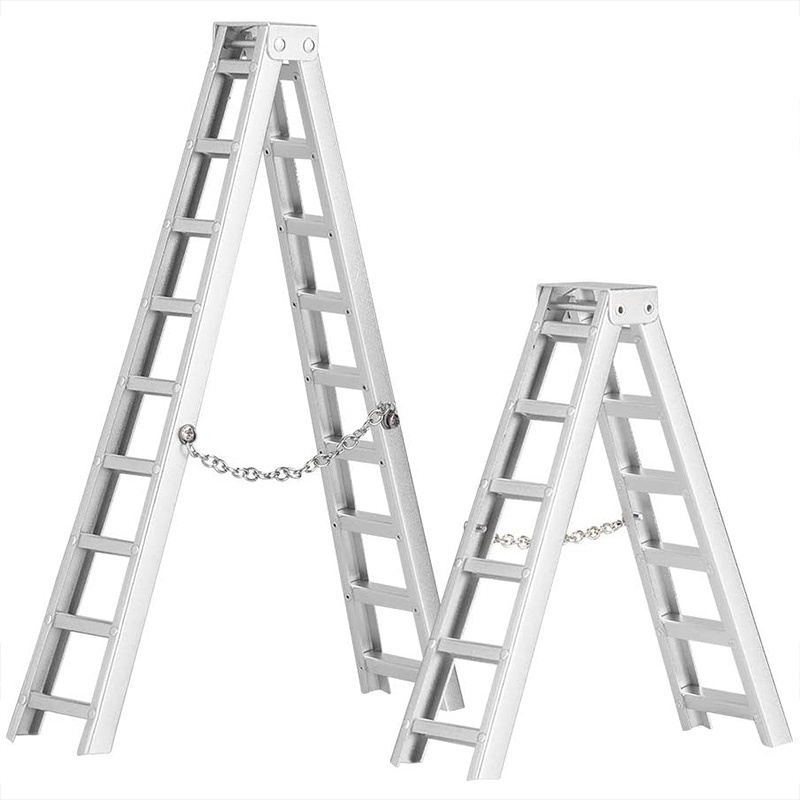 Phụ kiện quy mô 1 '10 Hợp kim nhôm Thang gấp nhỏ cho 1 '10 RC Crawler Car Axial SCX10 Traxxas TRX4 Tamiya,150mm