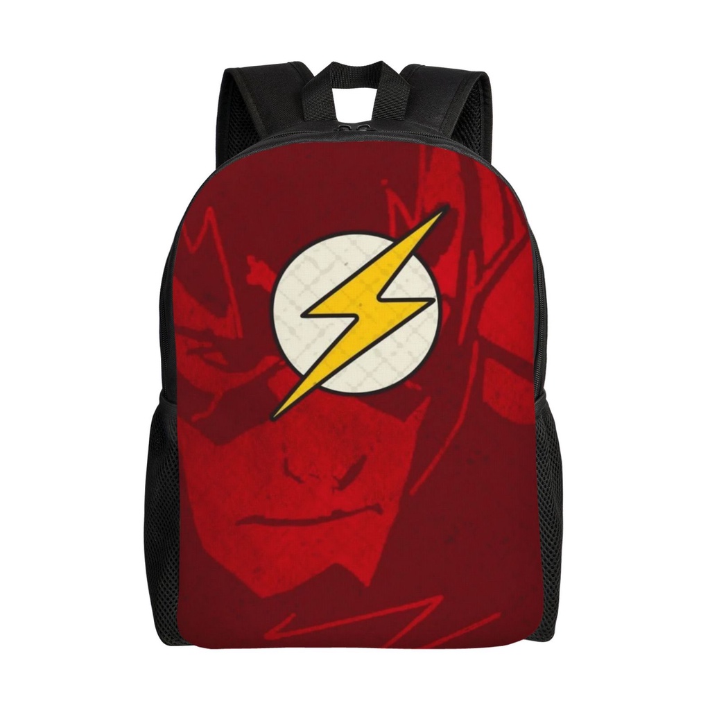 Ba Lô Đi Học Vải Canvas In Chữ The Flash Thời Trang Unisex