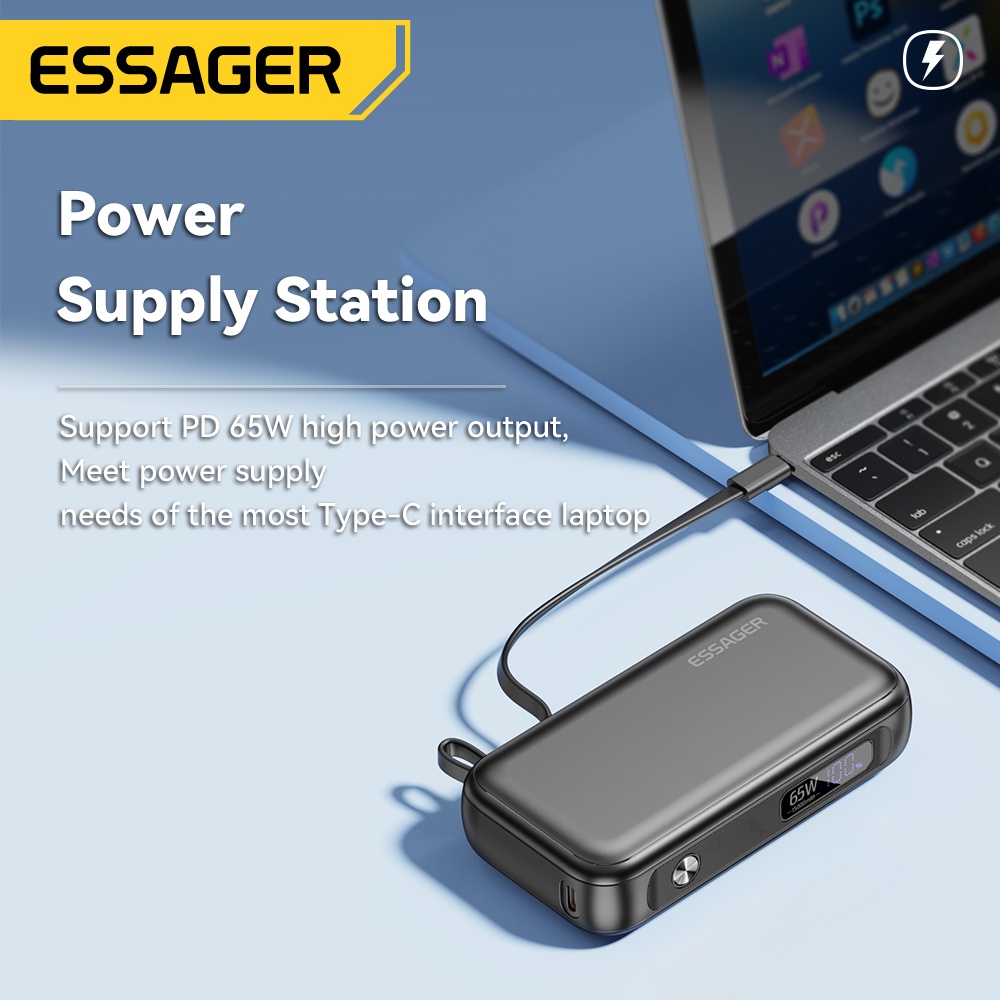 SAMSUNG Essager Sạc Dự Phòng 15000mAh 65w Hỗ Trợ Sạc Nhanh Hai Chiều PD3.0 PPS QC 4.0 15000mAh