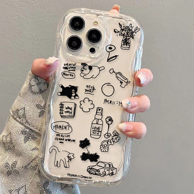 ✅Ốp Điện Thoại Mềm Trong Suốt Chống Sốc In Họa Tiết Hoạt Hình Cho iPhone14 / 13promax 12 / 11 7 / 8p xsxr 7VL2