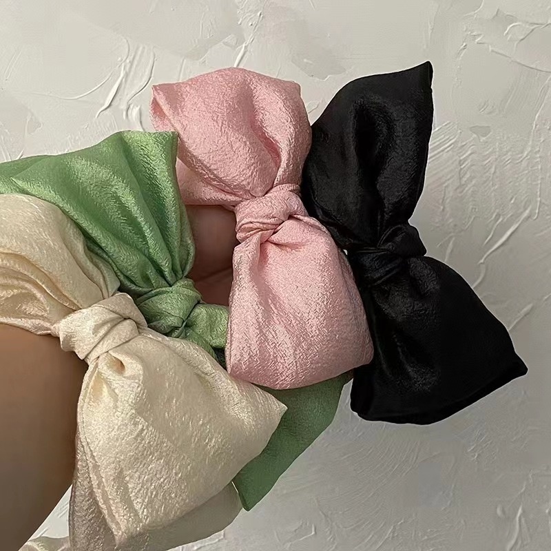 Băng Đô Nơ Bản Rộng Hai Lớp Màu Kẹo Ngọt Thời Trang Cho Nữ