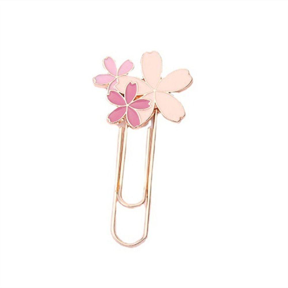 Thẻ Đánh Dấu Trang Sách Hình Hoa Anh Đào Bằng Kim Loại