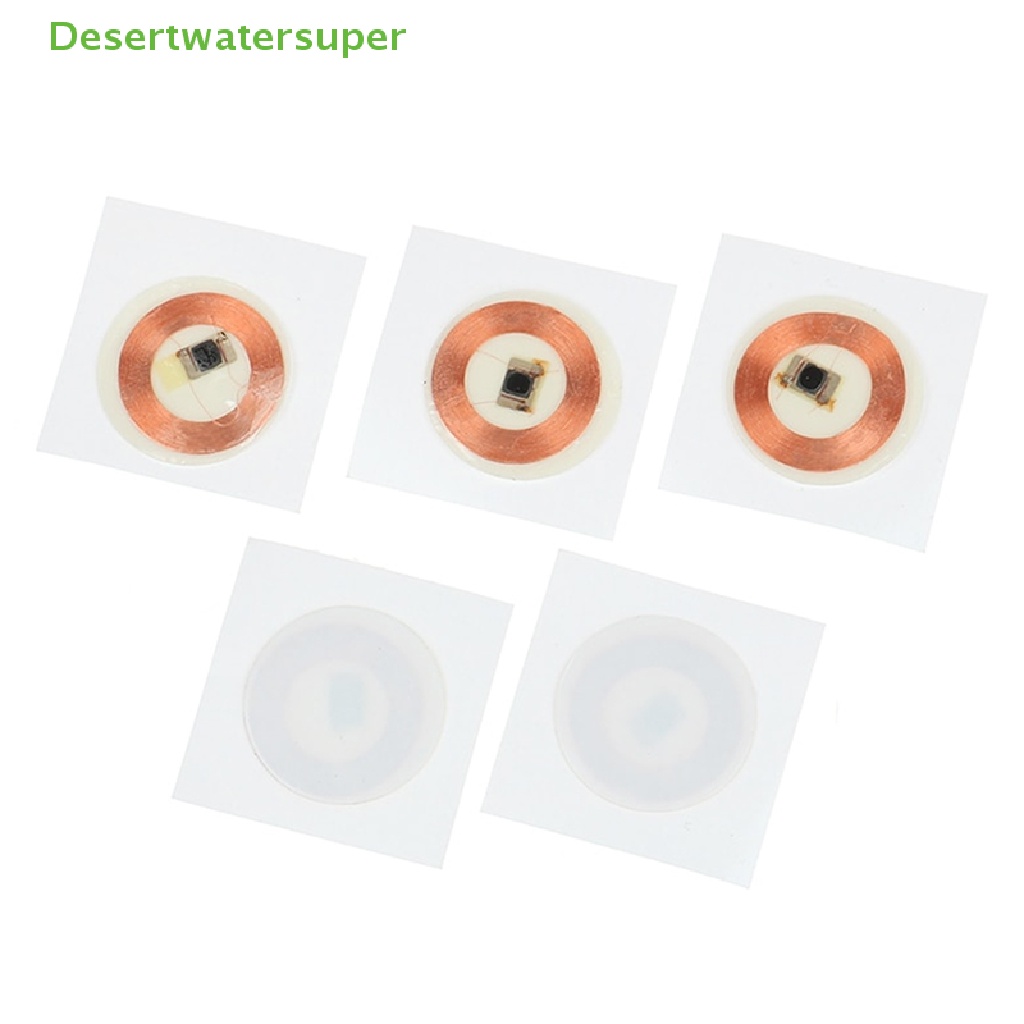 Set 5 Tấm Hình Dán Thẻ 25mm 125Khz RFID TK4100 Có Thể Xóa Được