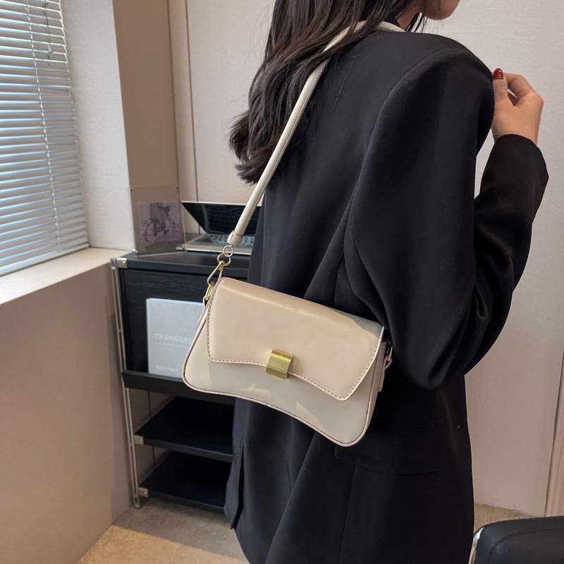 Túi Xách Đeo Vai Hình Vuông Cỡ Nhỏ Màu Trơn Kiểu Retro Thời Trang Xuân Hè Cho Nữ