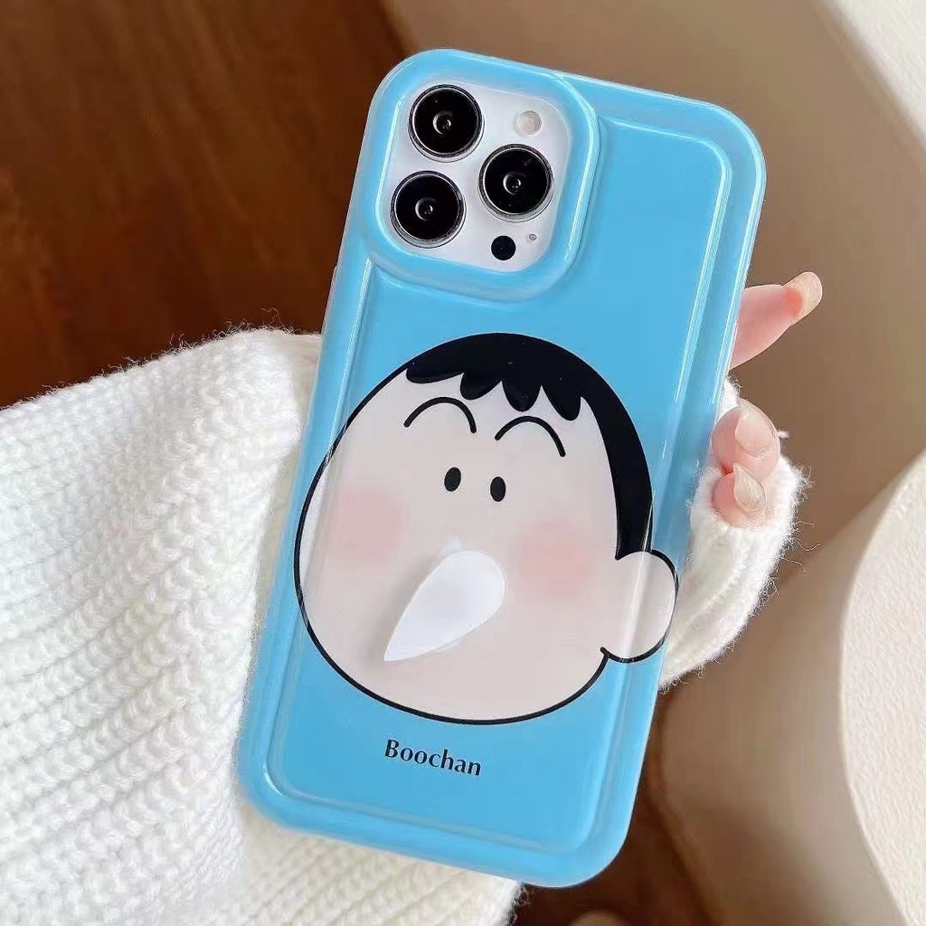 Ốp Điện Thoại Silicon Họa Tiết Cậu Bé Bút Chì Cho IPhone 14 13 12 11 Pro Max X XR XS Max 6 6S 7 8 Plus SE