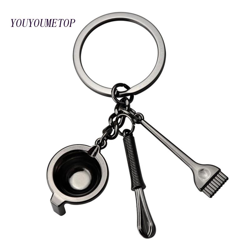 Móc Khóa Kim Loại Hình Chảo Chiên Trứng Sáng Tạo