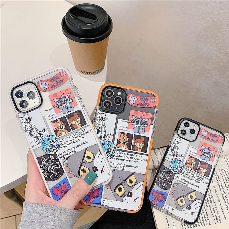 Ốp Điện Thoại Mềm Trong Suốt Họa Tiết Ngộ Nghĩnh Cho Apple iPhone1286pro13 xr 7 plus 11x Xsmax 14Promax 13Promax 11 DA9T