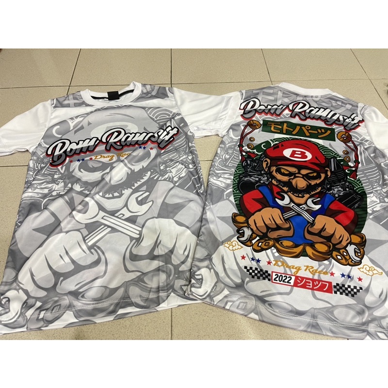 Áo Thun Tay Ngắn Màu Trắng Đen / Rangit Bomb / Thái Lan Thiết Kế Mới Của Bbwshop "Hàng Có Sẵn" Jersey Giải Trí