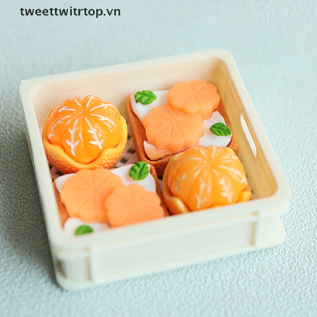 1 Set Giỏ Đựng Bánh Tráng Miệng 1 / 12 Trang Trí Nhà Búp Bê