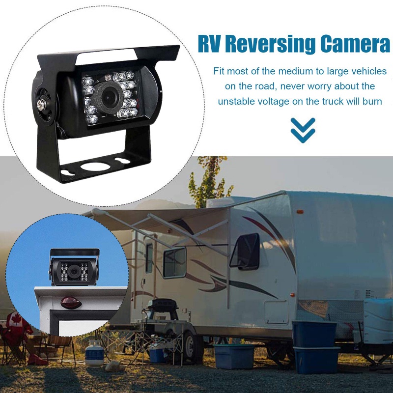 Camera Lùi Xe 18 Bóng Led 24V CCD Chống Thấm Nước Cho Xe Buýt / Xe Tải