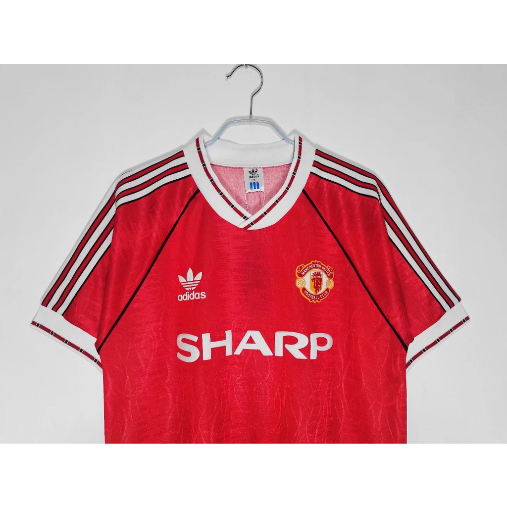 Áo Thun Thể Thao Tay Ngắn 1991 / 92 Manchester United Phong Cách vintage