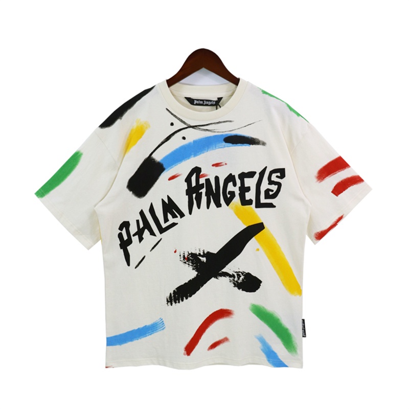 Áo Thun baggy Hipster Tay Ngắn Cổ Điển Mỹ Palm Angels2023ss 2032