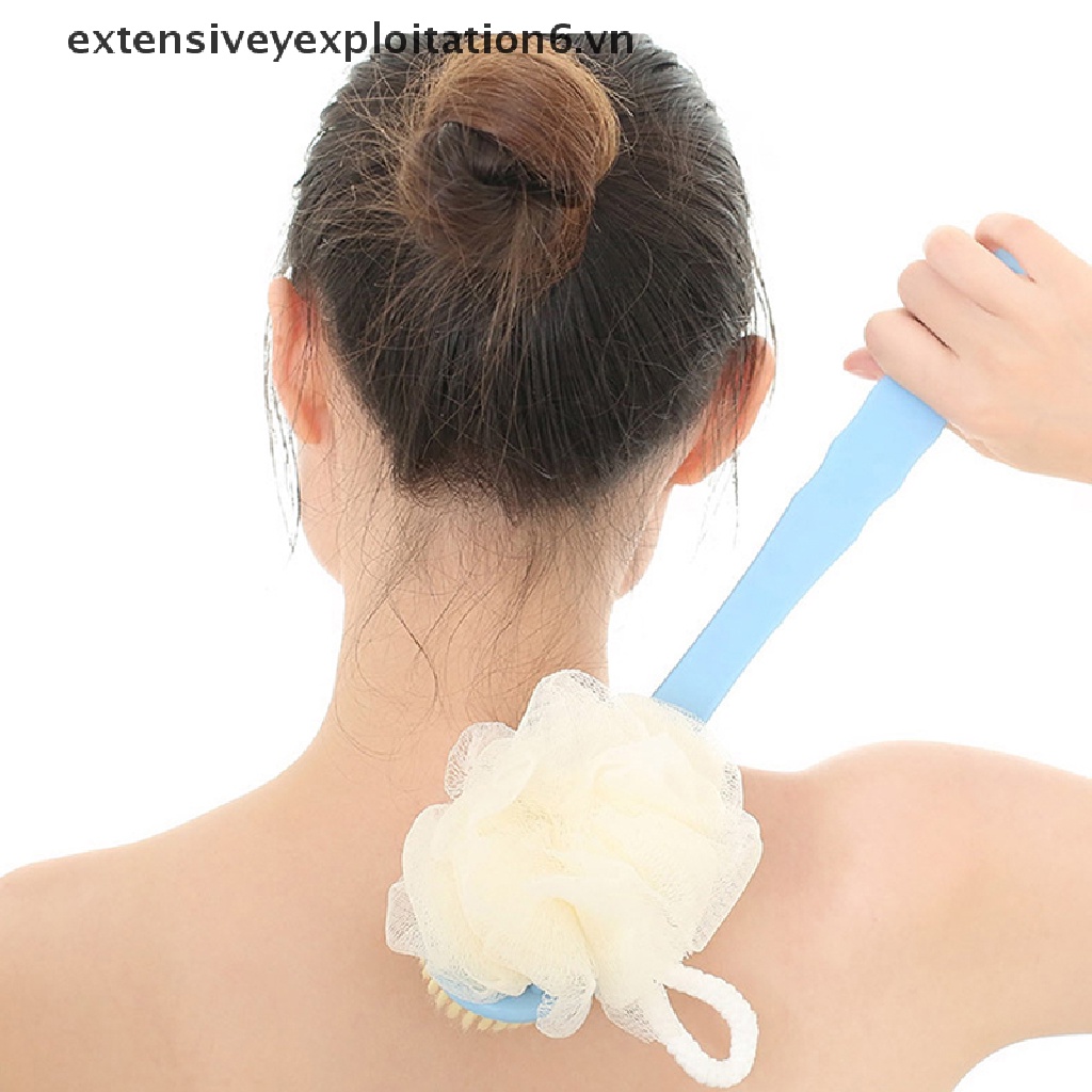 Bàn Chải Chà Lưng Tẩy Tế Bào Chết Toàn Thân Mềm Mại Có Tay Cầm Dài