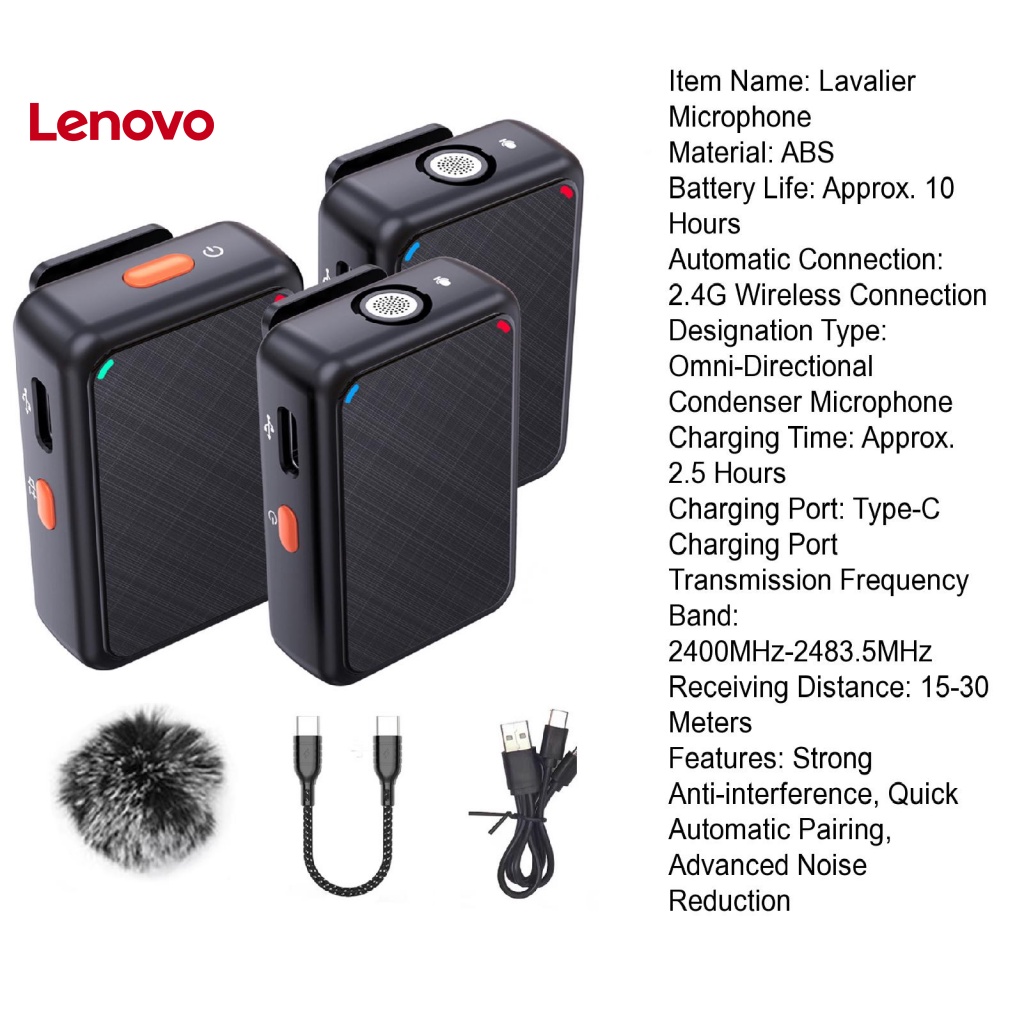 1 Bộ Micro Lavalier Có Hiệu Ứng Tự Động Giảm Tiếng Ồn Tần Số Cao