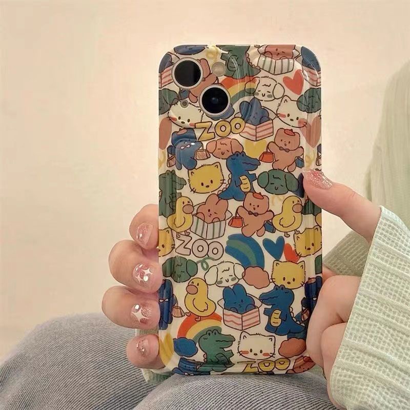 ✅Ốp Điện Thoại Mềm Chống Sốc In Hình Sở Thú Hoạt Hình Dễ Thương Cho iPhone 14 / 12promax 13 11 xr max XGKS