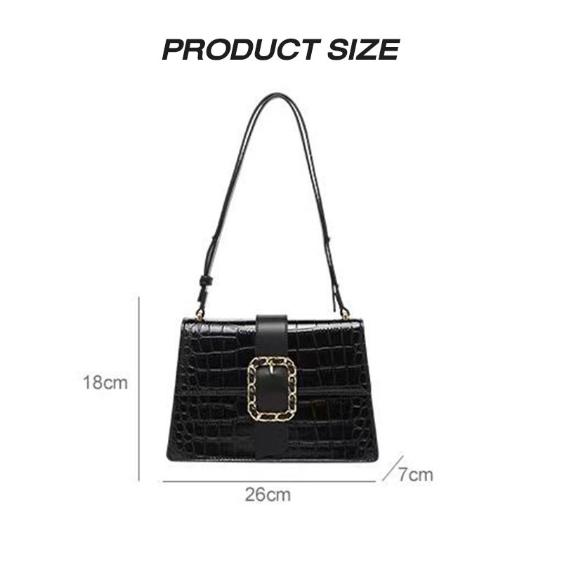 Arctic Hunter Mới Túi Xách Da PU Dáng Vuông Sức Chứa Lớn Màu Trơn Họa Tiết Da Cá Sấu Cao Cấp Dễ Phối Đồ