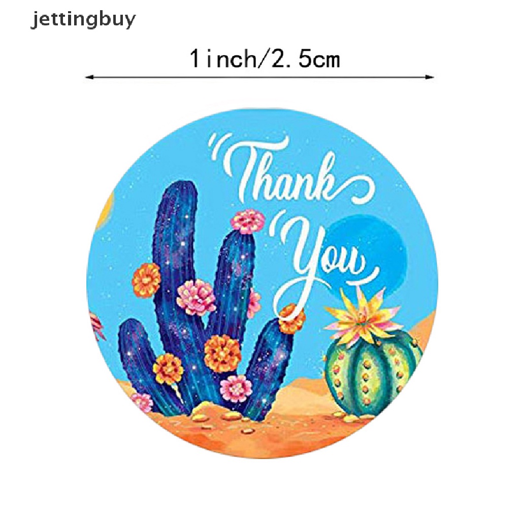 Cuộn 500 Nhãn Dán Thank You Họa Tiết Hoa Dành Cho Niêm Phong Kẹo QDD