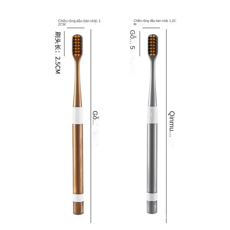 Bộ 4 Bàn Chải Đánh Răng Lông Mềm Cao Cấp Làm Sạch Sâu Du Lịch