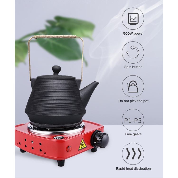 HOMFUL 【COD】 bếp điện hâm nóng ấm trà mini gia dụng ngoài trời bếp điện gia dụng bếp trà mocha hâm nóng cà phê bếp điện tiêu chuẩn quốc gia OT0139