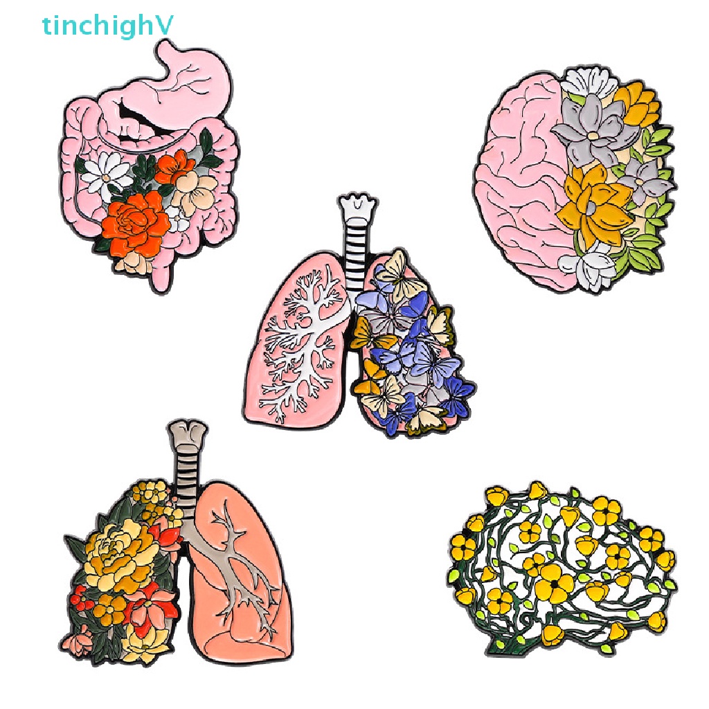 [TinchighV] Ghim Cài Áo Hình Bộ Não Bộ Đàm Hoa Tráng Men Sáng Tạo Vui Nhộn Cho Nữ [Mới]