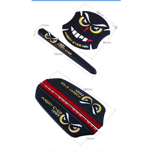 Car Rearview Mirror Rain Block Board Side Window Deflector Door Handle/Knob Stickers Car Door Bumper Strip Stickers Cartoon Anti-Scratch Strip Scratch-Resistant Stickers F0Fx