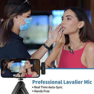 XOITOP Wireless Lavalier Microphone Portable Audio Video Recording Mini Mic for Android Live Broadcast Gaming Phone Mic VN