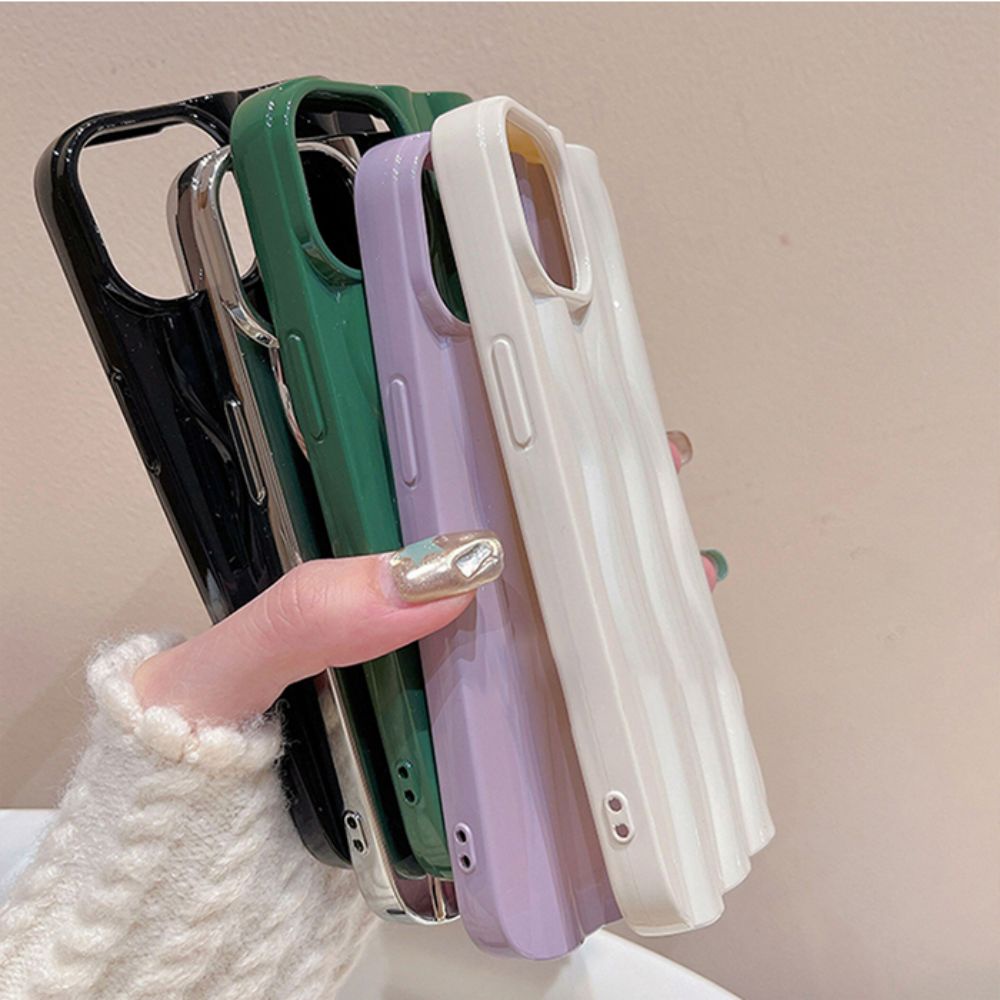 Ốp Điện Thoại TPU Mềm Chống Sốc Màu Trơn 3D Có Thể Gấp Gọn Cho IPhone 11 12 13 14 Pro Max