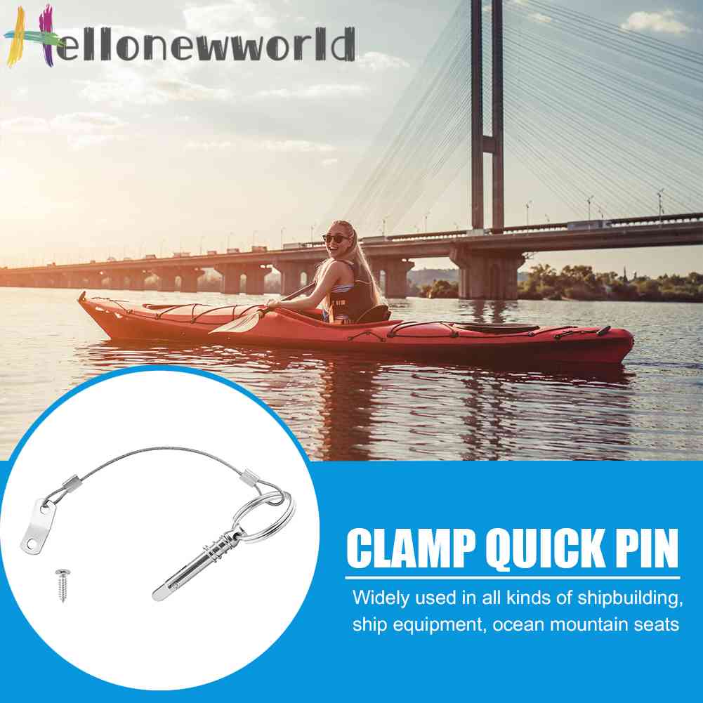 Chốt Bản Lề Bằng Thép Không Gỉ Tháo Gỡ Nhanh Kèm Dây Buộc Cho Tàu Thuyền