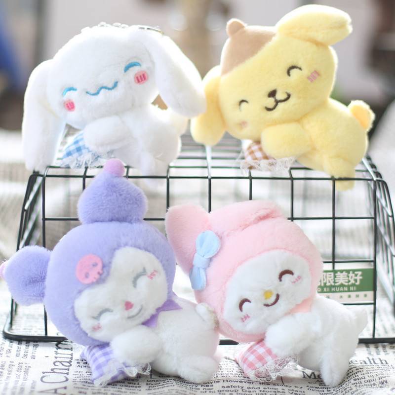 SANRIO Búp Bê Nhồi Bông Hình Cinnamoroll Purin Melody Kèm Gối Dễ Thương Cho Bé Gái