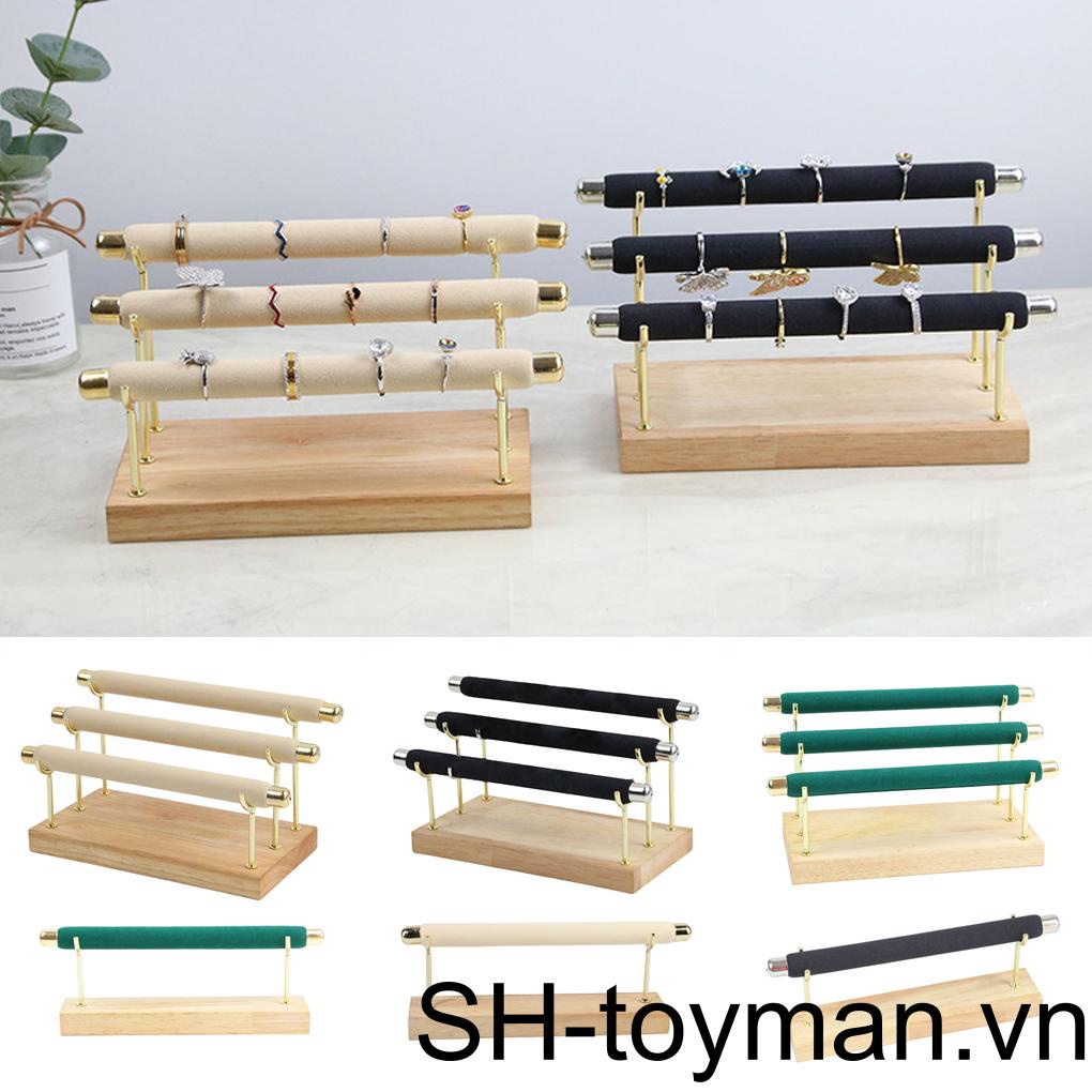 Giá Đỡ Trưng Bày Bông Tai / Lắc Chân Bằng Gỗ Đa Năng Có Thể Tháo Rời