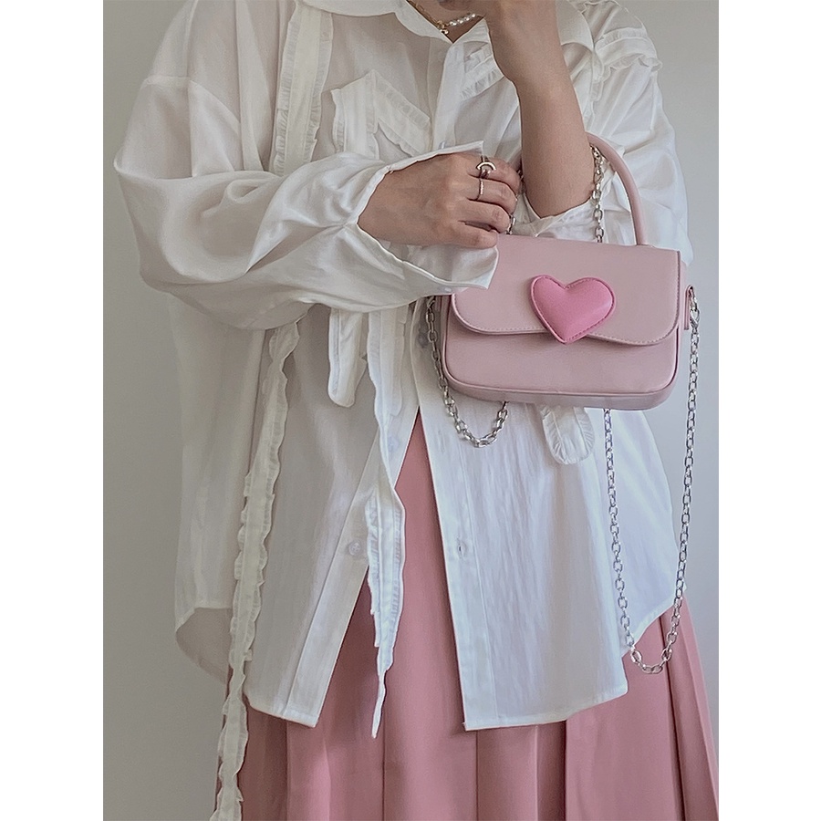 Túi Đeo Chéo Hình Vuông Nhỏ Màu Tương Phản Dễ Thương Phong Cách Hàn Quốc Cho Nữ