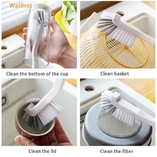 Wallhot> Clean N Brush Long Handle Fish Milk Bottle Cap Glass Tube Clean Brush well