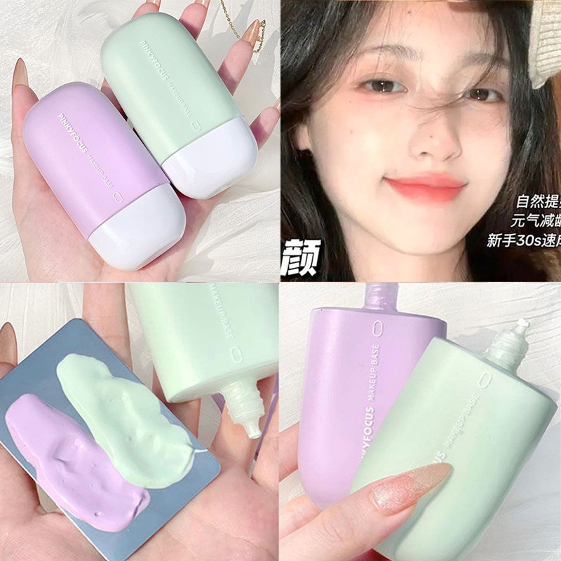 Kem Lót Chống Nắng Pinky Focus Chống Thấm Nước Kiềm Dầu Dưỡng Ẩm Lâu Trôi 2 Màu Tùy Chọn
