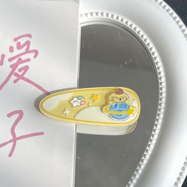 Kẹp Tóc Hình Sanrio Purin Kuromi Cinnamon Hello Kitty Thời Trang Ngọt Ngào Cá Tính Dành Cho Bạn Nữ