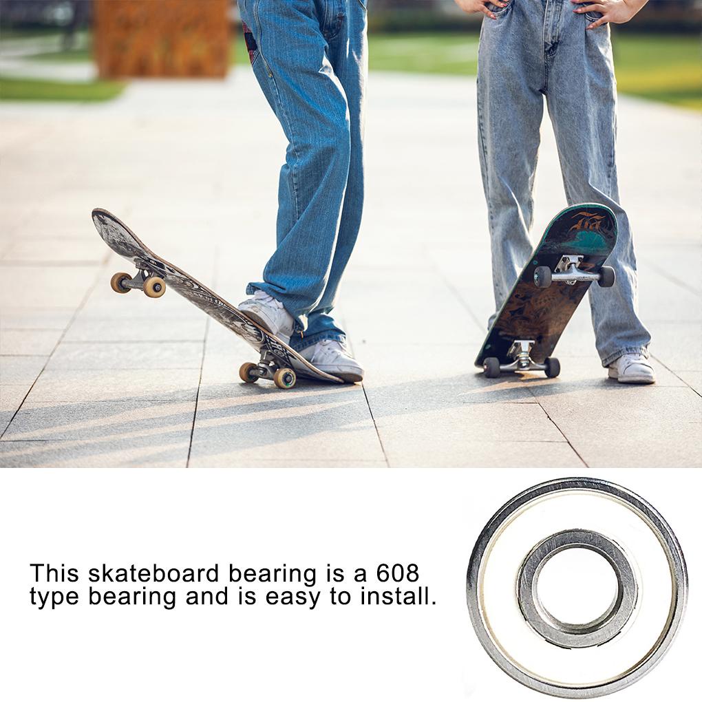 Set 8 Vòng Bi Dài Bằng Thép Carbon Cao Cấp Chuyên Dụng Cho Ván Trượt