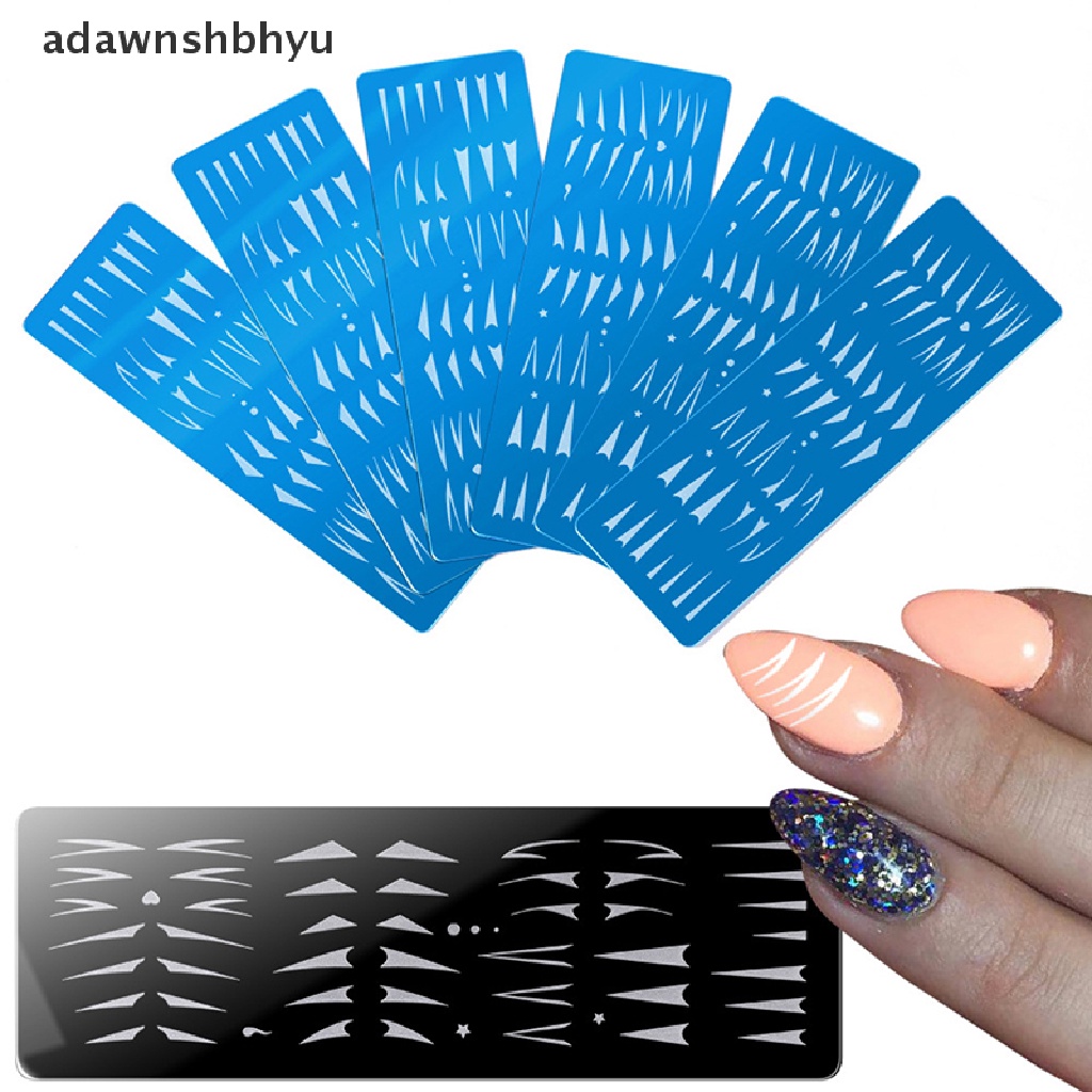 1 Tấm Tem Dán Trang Trí Móng Tay In Họa Tiết Hoa / Hình Học Độc Đáo