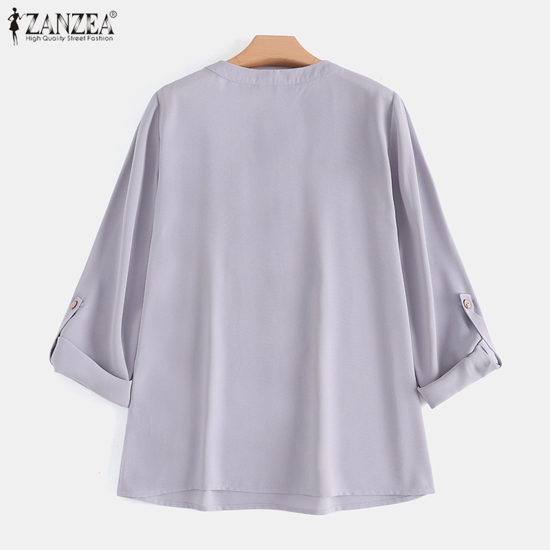 Zanzea Áo Nữ Tay Dài Cổ Chữ V Thời Trang Quyến Rũ