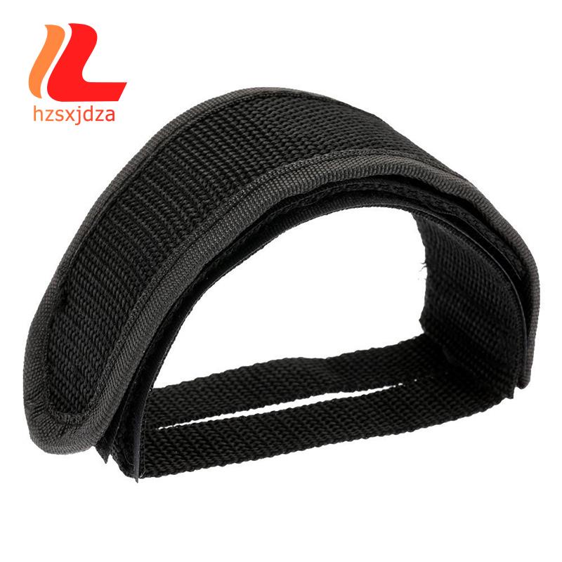 Dây đai dán đôi kẹp ngón chân cố định bàn đạp xe đạp BMX chống trơn màu đen
