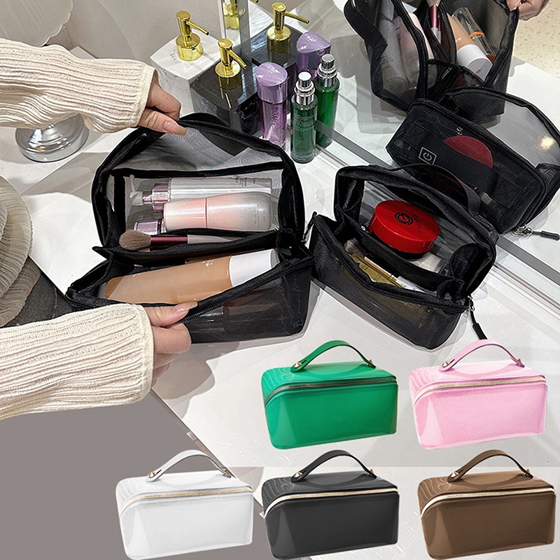 Túi Đựng Mỹ Phẩm Trong Suốt Cỡ Lớn Phong Cách Retro Cho Nữ dreamdiary